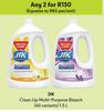 Jik Clean Up Multi Purpose Bleach (All Variants)-For Any 2 x 1.5L