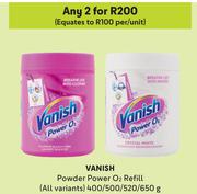 Vanish Powder Power O2 Refill (All Variants)-For 2 x 400/500/520/650g
