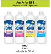 Omo Bleach (All Variants)-For Any 4 x 750ml