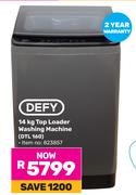 Defy 14Kg Top Loader Washing Machine DTL160