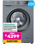 Hisense 6Kg Front Loader Washing Machine WFVC6010T