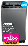 Defy 17Kg Top Loader Washing Machine DTL153