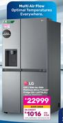 LG 610Ltr Side-By-Side Platinum Silver Freezer Fridge GC-L257SLXL