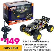 1:24 2 Channel Remote Control Car Assorted