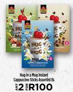Hug In A Mug Instant Cappuccino Sticks Assorted-For 2 x 8s
