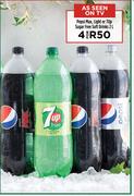 Pepsi Max, Light Or 7up Sugar Free Soft Drinks-For 4 x 2L