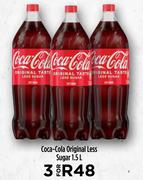 Coca Cola Original Less Sugar-For 3 x 1.5L