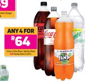 Coca-Cola Zero, Sprite Zero Or Fanta Zero-For 4 x 2.25L
