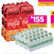 Coca-Cola, Stoney Or Fanta Soft Drinks-24 x 300ml Per Pack