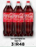 Coca Cola Original Less Sugar-For 3 x 1.5Ltr