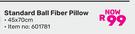 Always Home Standard Ball Fibre Pillow 45 x 70cm