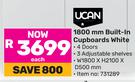 UCAN 1800mm Built In Cupboards White
