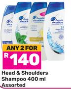 Head & Shoulders Shampoo Assorted-For 2 x 400ml