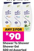 Shower To Shower Shower Gel Assorted-For 2 x 500ml