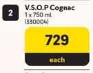 Honor V.S.O.P Cognac-750ml Each