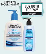 Nature's Nourishment Skin Cleanser Or Foaming Face Wash-Both For