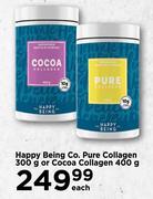 Happy Being Co. Pure Collagen 300g Or Cocoa Collagen 400g-Each