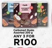 Carbsmart Rusks Assorted-For Any 3 x 200g