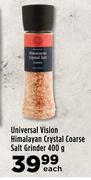 Universal Vision Himalayan Crystal Coarse Salt Grinder-400g Each