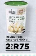 Roulou Feta Assorted-For 2 x 400g