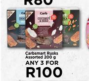 Carbsmart Rusks Assorted-For Any 3 x 200g