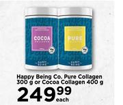 Happy Being Co. Pure Collagen 300g Or Cocoa Collagen 400g-Each