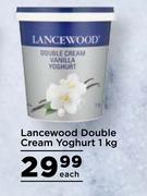 Lancewood Double Cream Yoghurt-1Kg Each