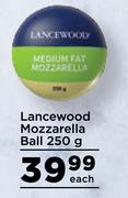 Lancewood Mozzarella Ball-250g Each