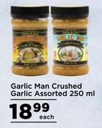 Garlic Man Crushed Garlic Assorted-250ml Each