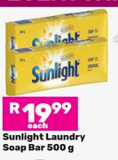 Sunlight Laundry Soap Bar-500g Each