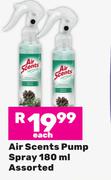 Air Scents Pump Spray Assorted-180ml Each