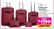 Mainstays 5-Piece Red Travel Set-Each