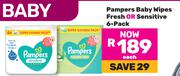 Pampers Baby Wipes (Fresh Or Sensitive) 6 Pack-Each