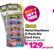 Zuru Metal Machines 5-Pack Die Cast Cars-Per Pack