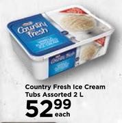 Country Fresh Ice Cream Tubs Assorted-2L Each