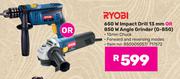 Ryobi 650W Impact Drill 13mm Or 850W Angle Grinder G-850 850005057/717572