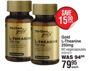 Dis-Chem Gold L-Theanine 250mg 60 Vegecapsules 331511- Each