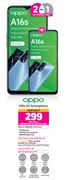 2 x Oppo A16s 4G Smartphone-On 1GB Red Top Up Core More Data + On Promo 70