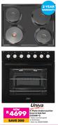 Univa 4-Plate Undercounter Oven & Hob Set U336B-1