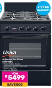 Univa 4 Burner Gas Stove UG016BI