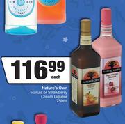 Nature's Own Marula Or Strawberry Cream Liqueur-750ml Each