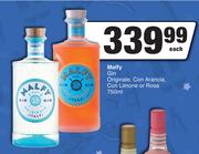 Malfy Gin Originale, Con Arancia, Con Limone Or Rosa-750ml Each