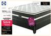 Sealy Belize Queen 152cm Base Set 10290335 Free Sleepmasters 2 Pack Hollowfibre Pillow Set