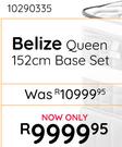 Sealy Belize Queen 152cm Base Set 10290335 Free Sleepmasters 2 Pack Hollowfibre Pillow Set