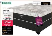 Restonic Jasmine King 183cm Base Set Free Sleepmasters 2 Pack Hollowfibre Pillow Set