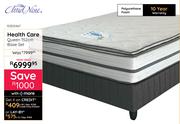 Cloud Nine Health Care Queen 152cm Base Set 10303467 Free Sleepmasters 2 Pack Hollowfibre Pillow Set