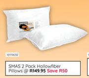 Sleepmasters 2 Pack Hollowfibre Pillows 10119630