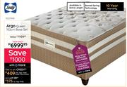 Sealy Argo Double 137cm Base Set Free Sleepmasters 2 Pack Hollowfibre Pillow Set 
