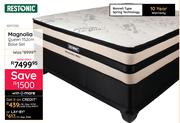 Restonic Magnolia Queen 152cm Base Set 10117210 Free Sleepmasters 2 Pack Hollowfibre Pillow Set