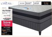 Cloud Nine Hip Master Queen 152cm Base Set 10322256 Free Sleepmasters 2 Pack Hollowfibre Pillow Set